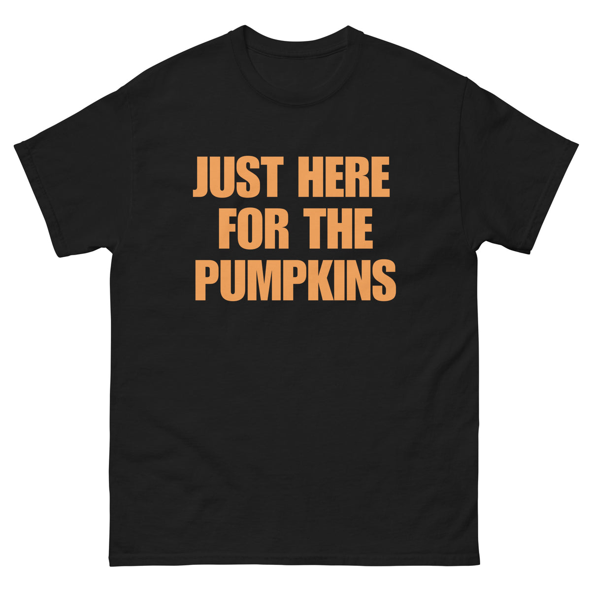 Just Here for the Pumpkins Halloween t-shirt in black