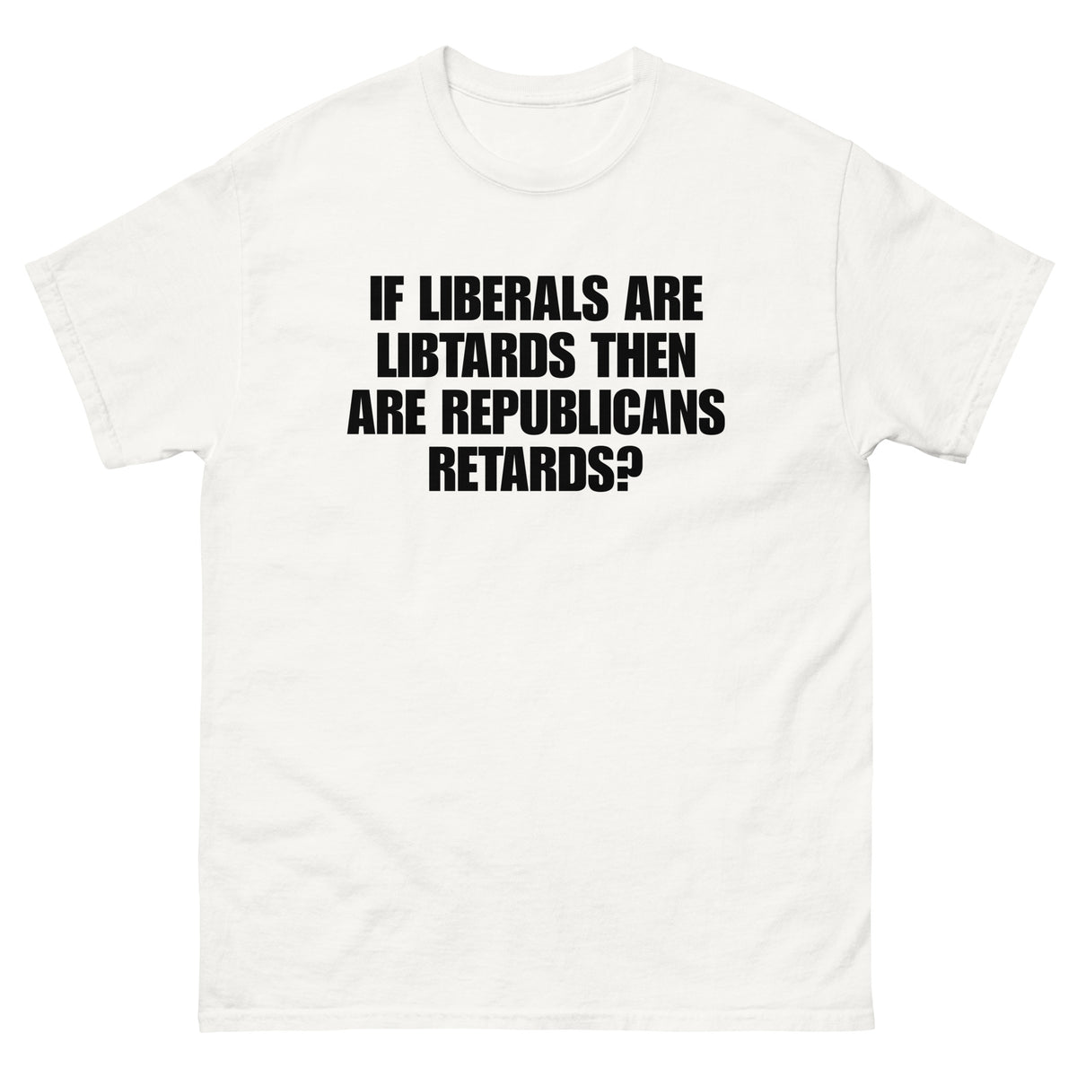 If Liberals Are Libtards t-shirt in white