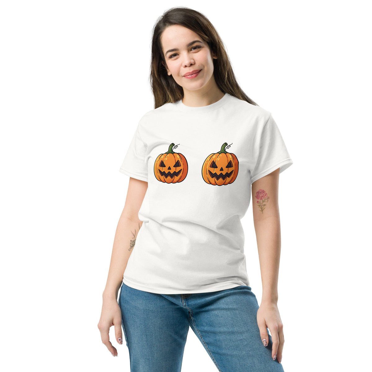 Pumpkins Halloween t-shirt in white