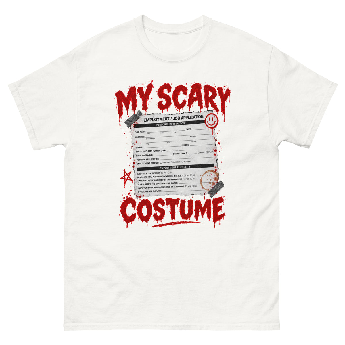 My Scary Costume Halloween t-shirt in white